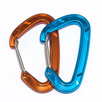 China Fall Protection/Colored Door Spring Brake Wire Carabiner 24kn Harness Carabiner/Custom Aluminum Hook Seat Belt Accessories for sale