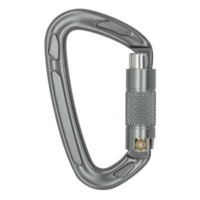 China Jensan Logo Multifunction 22KN Safety D Hook Eco-friendly Custom Type Aviation Carabiner Aluminum Auto Lock Hook For Rock Climbing for sale