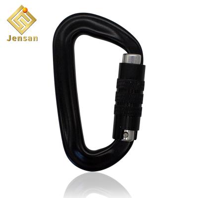 China Wholesale Eco-friendly JENSAN Carabiner Aluminum Alloy 12KN Self-Locking Climbing Hook For Outdoor/Camping for sale