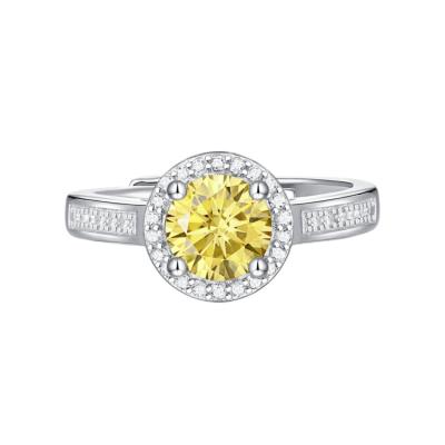 China Other New Trending Products Vvs 1 Yellow Spruce Moissanite Ring for sale