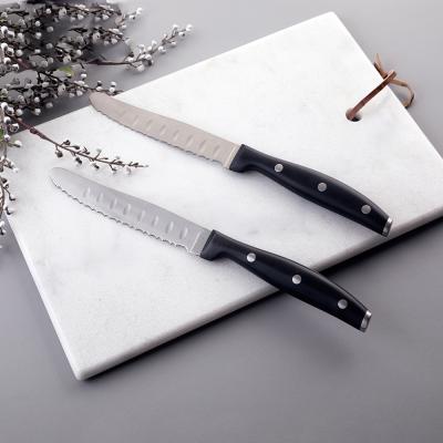 China Stainless Steel Disposable Steak Knife With Dots On Blade And ABS Handle for sale