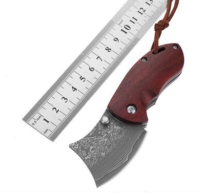 China Wild Folding Knife Damascus High Hardness Jungle Knife Mini Folding Sharp Knife for sale