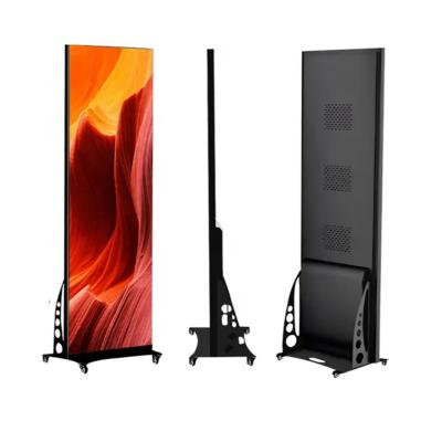 China Colorful 64x64 Resolution LED Poster Display Floor Standing for sale