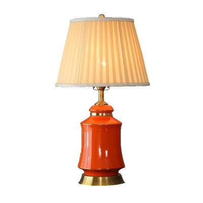 China Direct Sales Modern Minimalist Modern Hotel Lamp Bedside Bedroom Simplicity Luxury Chinese Ceramic Table Lamp for sale