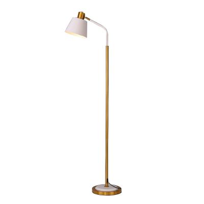 China Hot Selling Simplicity Wrought Iron Goose American White Minimalist Hotel Corner Eurasian Vertical Bedroom Floor Lamp for sale