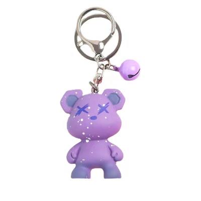 China Lovely Fasion Chameleon Bear Key Chain Bear Car Key Chain Couples Gift Student Bag Pendant for sale