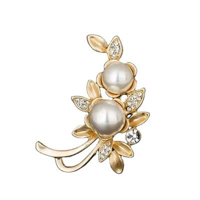 China Fasion Chinese style fashionable women's temperament brooch simulation gold plating brooch for sale