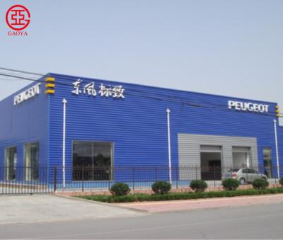 China Steel Fabricated House Prefab Steel Structural Car Showroom With Competitive Price for sale