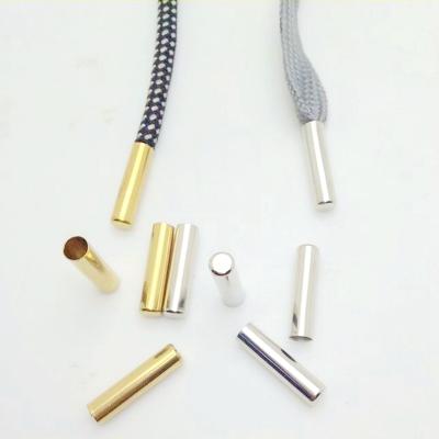 China Hoodie Ferret Hotsale 18 x 4.5 Mm End Flat Cylinder Ferret Shoe Lace Metal Seamless Tips For Cords Hoodie for sale