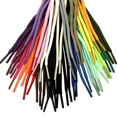 China Fashion Round Laces Polyester Shoe Laces Hot Unisex Colors 24 120 cm for sale