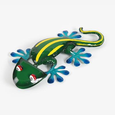 China Traditional In Running Gecko Art Wall Decorations Metal Gecko Wall Decor For Outdoor Backyard Wall Decor for sale