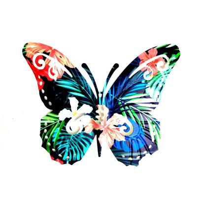 China New Arrivals Rustic Metal Butterfly Wall Decor Colored Butterflies Wall Art Ornaments Wall Handing Decor for sale