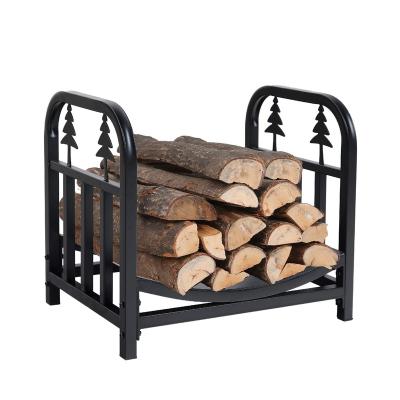 China Best Choice Removable Black Indoor Outdoor Firewood Racks Log Rack Frames Fireside Log Racks for sale