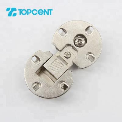 China Modern Topcent Embedded Round Type Zinc Alloy Invisible Flap Cabinet Hinge for sale