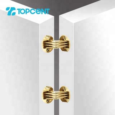 China TOPCENT Modern Furniture Hardware 180 Degree Pure Brass Small Concealed Hinge 10mm Barrel Hinge for sale