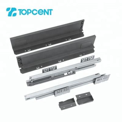 China Full-extension modern tandem undermount soft close drawer slide for sale