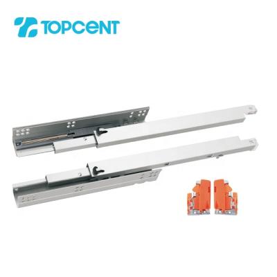 China TOPCENT modern soft close full extension undermount slide mechanism hidden drawer glides for sale