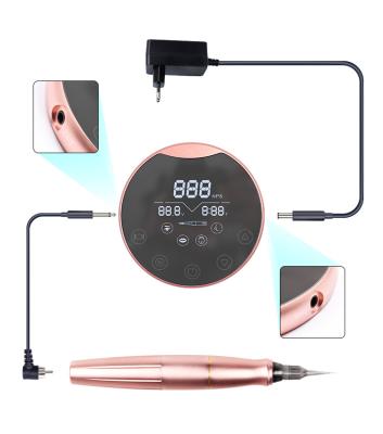 China P90 Microblading Two Handles PMU Permanent Electric Tattoo Pen Semi Permanent Makeup Machine Dermografo for sale