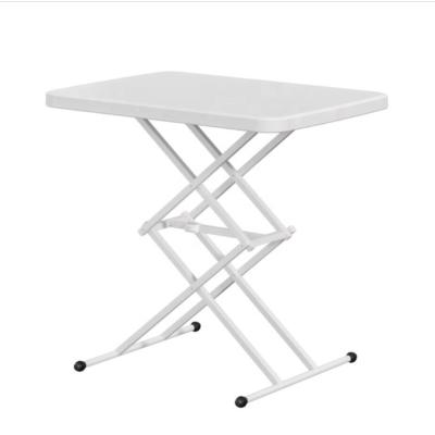 China Modern Plastic White Foldable Portable Lightweight Fold-in-Half Tables for sale