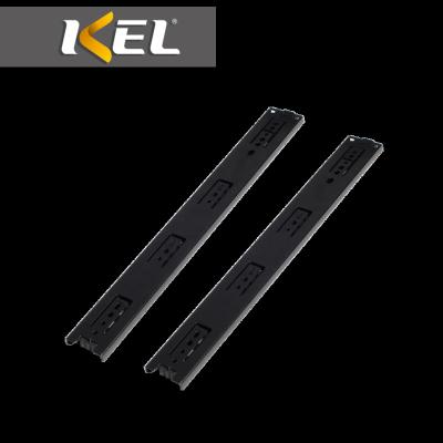 China Modern 3 Fold Bottom Mount Soft Narrow Drawer Slides Telescopic Channel Ball Bearing Slide Rail for sale