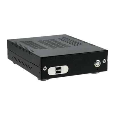 China Aluminum Fanless CarPC Enclosure with 2 USB Ports ,Mini ITX Case Car PC Carputer In Vehicle Computer Case for sale