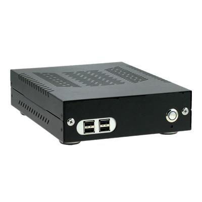 China Aluminum Fanless CarPC Enclosure with 4 USB Ports ,Mini ITX Case Car PC Carputer In Vehicle Computer Case for sale