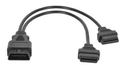 China OBD 2 OBD II Splitter Cable 1x J1962 Male 2x J1962 Female connect two OBD II devices for sale