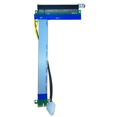 China PCI-E 1X Slot Riser Express 1x To 16x Extender Extension Ribbon Flex Cable PCI-Express Lead 19CM for sale