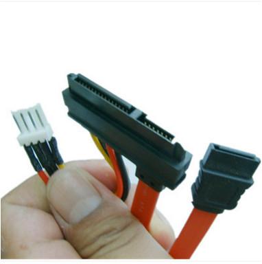 China SATA22P to SATA7P + 4p CD-ROM DVD-ROM Cable , 3.5 inch HDD Power Line 4P/7Pin Data Power Wire Power Supply SATA Cable for sale