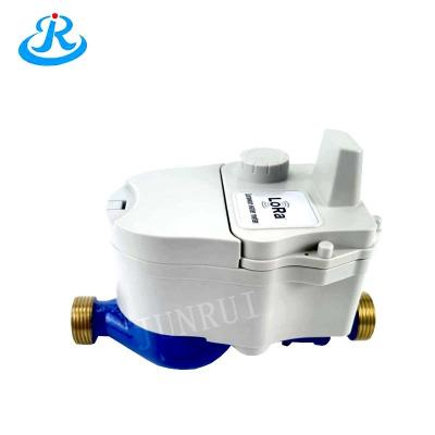 China Junrui DN20mm Lorawan professional brass water meter domestic valve of pipeline water controlled Lora water meter for sale