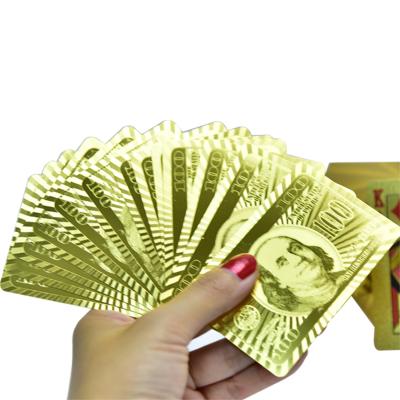 China Cambling Customized Printing Golden Poker Playing Cards for sale