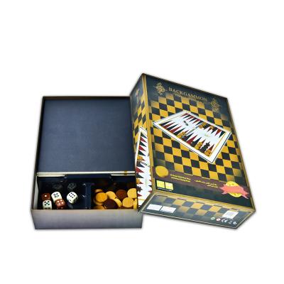 China Custom Design Paper Cardboard Indoor Board Game Family Set Chess Board Game Manufacturer for sale