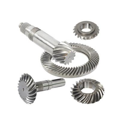 China Building Material Shops OEM Carbon Steel Spiral Tooth Helical Bevel Gear and Crown Pinion for Auto and Other Vehicles for sale