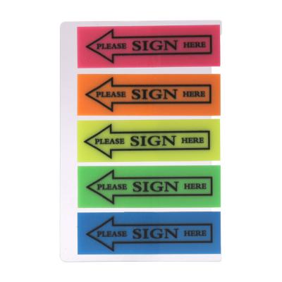 China Self Adhesive Plastic Memo Pad Memo Pad Marker Mail Marker Printed Sticky Notepad Sticker for sale