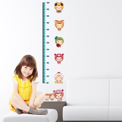 China Waterproof+Eco-friendly DIY Doll Cartoon Kids Height Sticker Height Measurement Stickers Height Sticker Decoration On The Wall for sale