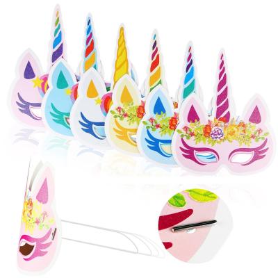 China USA Kids Birthday Masks Party Hat Eye Masks Rainbow Paper Masks for sale