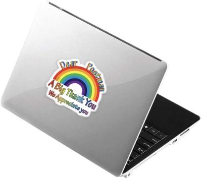 China Waterproof+Eco-friendly Car Stickers Thank You NHS Sticker Rainbow Appreciation Expression Window Wall Sticker Car Decal for sale