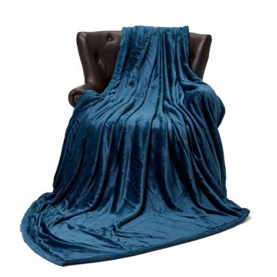 China China Factory Double Layers Full Polyester Folded Warm Matte 100% Winter Flannel Sherpa Blanket In Big Size for sale