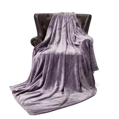 China Anti-pilling Knitted Flannel Fleece To Throw Warm Soft Cozy Blanket Custom Solid Sofa Blanket Blanket for sale