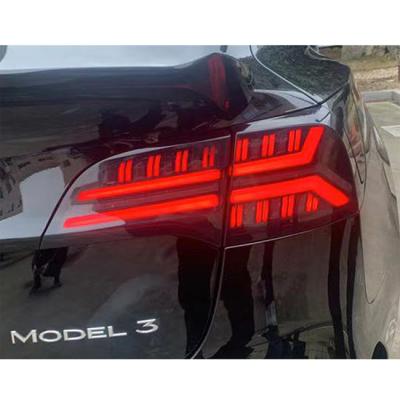 China shockproof & Waterproof Car Modification TT-ABC Tail Light Assembly Light Auto Led Tail Lamp For Tesla Model 3 Y Model 2017-2020 12V Smoked for sale