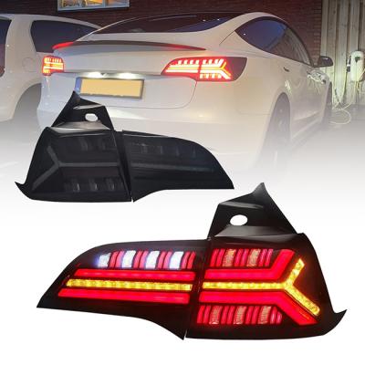 China shockproof & Waterproof TT-ABC Ready To Board Full LED Car Tail High Light Modified Rear Bumper Light For Tesla Model 2017-2020 3 Y Mode for sale