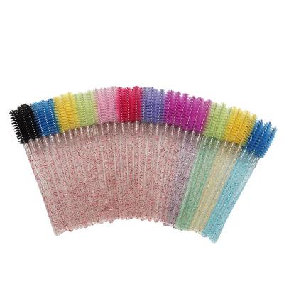 China Wholesale Disposable and Good Quality Beauty Glitter Eyelash Mascara Lash Brush Disposable Magic Wands for sale