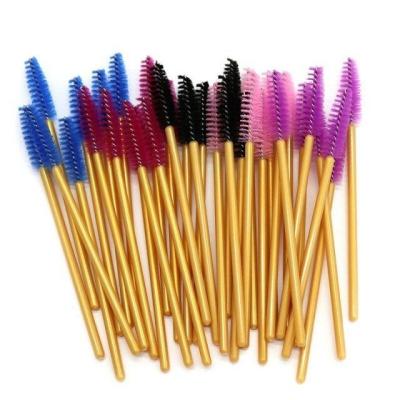 China Disposable and Good Quality Plastic Pink Disposable Mascara Magic Wands Eyelash Extension Makeup Brush for sale