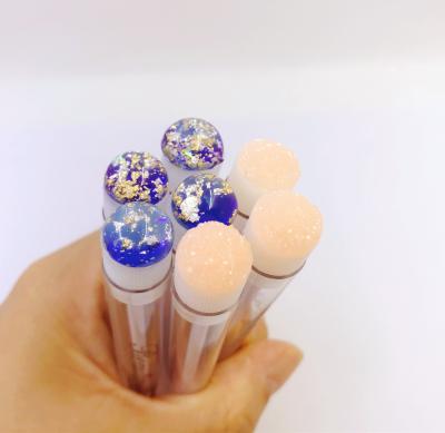 China Reusable Private Label Diamond Gem Resin Tube Mascara Magic Wands Glitter Brush Lash Brush Stone Tube for sale