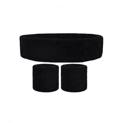 China Sports User Cotton Wrist Wraps Sleeve Sports Wrist Band Wristband Sweatband Sweatband Set for sale