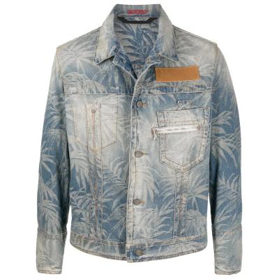 China Xiaoxin New Design High Quality Blue Men's Breathable Jacket Full Over Print Cotton Twill Jacket Plus Size Custom Wash Denim Jacket for sale