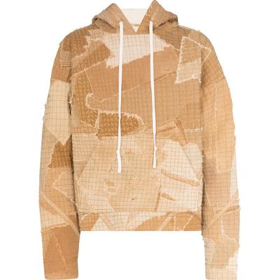 China Wholesale Xiaoxin Full Digital Anti-wrinkle Print Men's Hoodies Wash Patch Distressed Quilting Hoodies Paint Knitted Custom Hoodie Set for sale