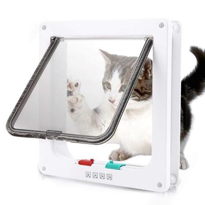 China Fashion S/M/L Big Cat/Small Dog 4-Way Self Scratching Door Cat Flap Door for sale