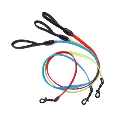 China Nylon Soft Lights PVC Pet Collars Neck Brace Cord Rope Leashes For Dog for sale