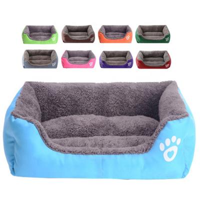 China Mechanical Washing Double Sided Universal Plush Pet Bed Dog Nest Soft Warm Cushion Dog Sofa Bed for sale